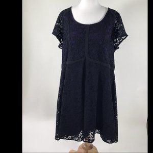 NWT TORRID SZ 4X BLACK AND PURPLE LACE DRESS